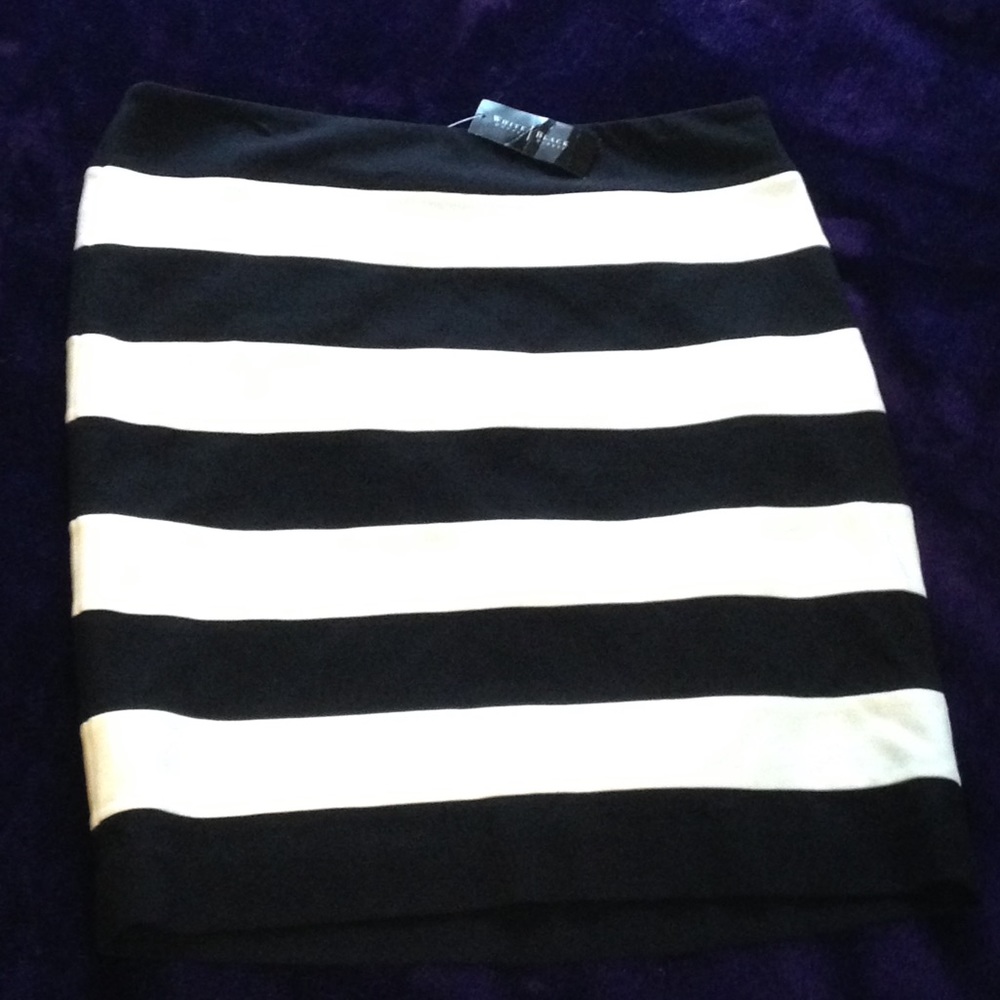 NWT WHBM Striped Skirt